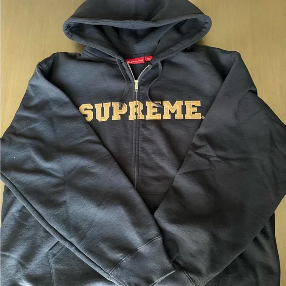 Supreme Collegiate Applique Zip Up Hooded Sweatshirt